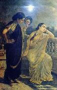 Raja Ravi Varma Ladies in the Moonlight china oil painting artist